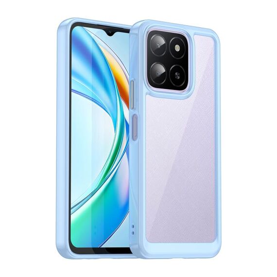Custodia per telefono in TPU ibrida acrilica serie colorata per Honor X5b Plus (blu)