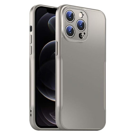 Per iPhone 12 Pro Max Blade Slim AG Custodia antiurto opaca per telefono (grigio titanio)
