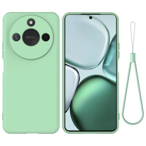 Custodia antiurto in silicone liquido color puro per Honor X9c Smart / X60 (verde)