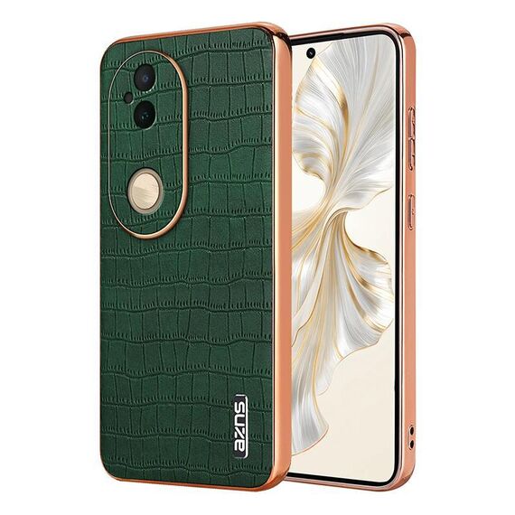 Per vivo S20 AZNS Custodia per telefono con copertura completa in coccodrillo con cornice elettrolitica (verde)