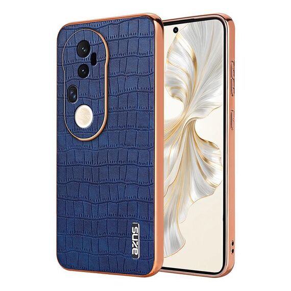 Per vivo S20 Pro AZNS Custodia per telefono con struttura elettrolitica e texture a coccodrillo, copertura totale (blu)