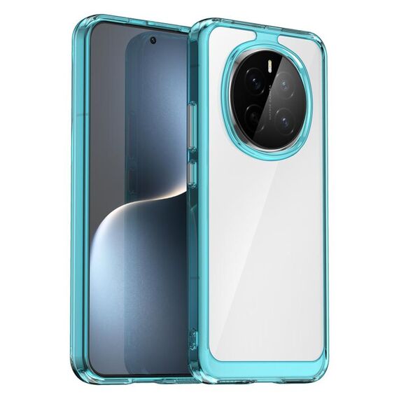 Custodia per telefono in TPU ibrida acrilica serie Colorful per Honor Magic7 (blu trasparente)