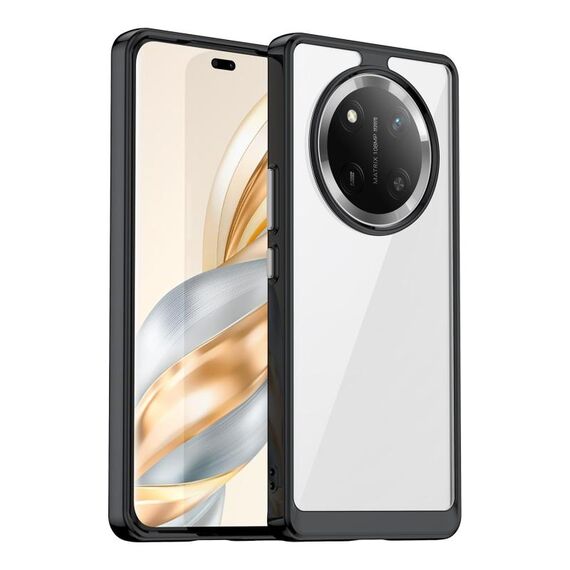 Custodia per telefono in TPU ibrida acrilica serie Colorful per Honor Magic7 Lite (nera)