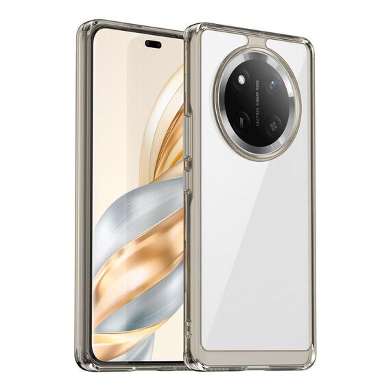Custodia per telefono in TPU ibrida acrilica serie Colorful per Honor X9c (grigio trasparente)