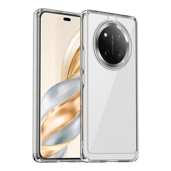 Custodia per telefono in TPU ibrida acrilica serie colorata per Honor X9c (trasparente)