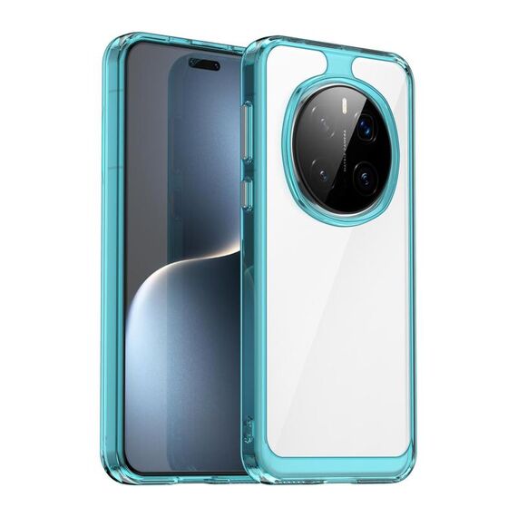 Custodia per telefono in TPU ibrida acrilica serie Colorful per Honor Magic7 Pro (blu trasparente)