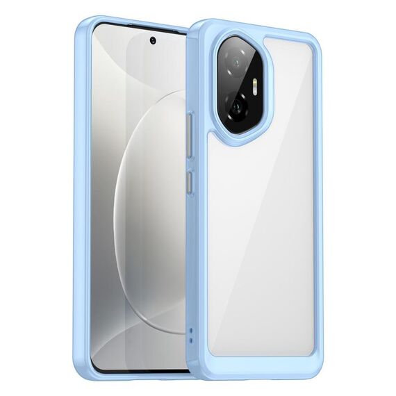 Custodia per telefono in TPU ibrida acrilica serie colorata per Honor 300 (blu)