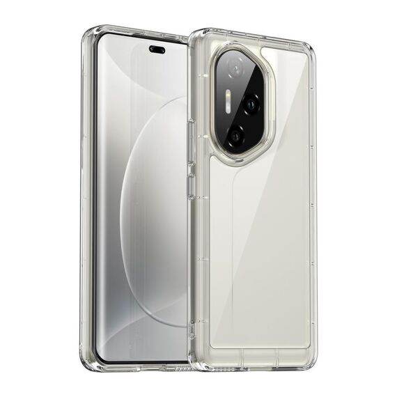 Custodia per telefono in TPU ibrida acrilica serie colorata per Honor 300 Pro (trasparente)