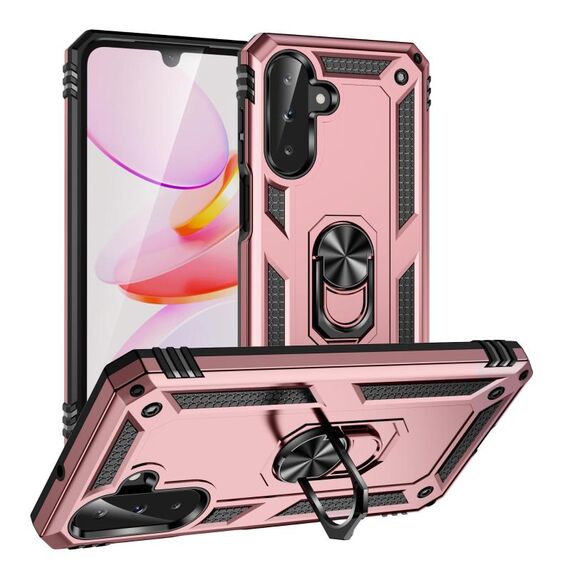 Per Samsung Galaxy A26 5G Custodia antiurto in TPU + PC con supporto (oro rosa)