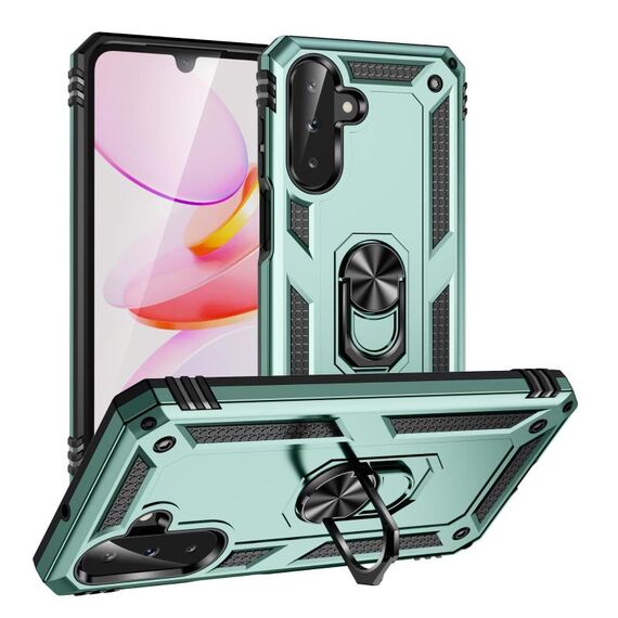 Per Samsung Galaxy A26 5G Custodia antiurto in TPU + PC con supporto (verde scuro)