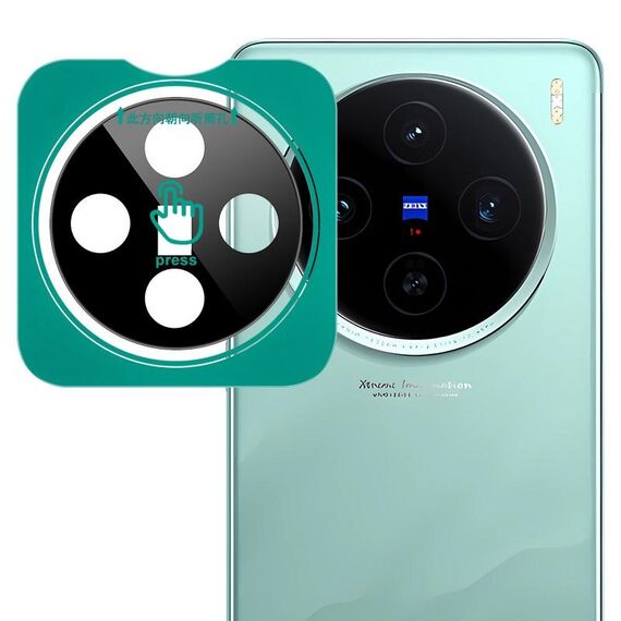 Per vivo X100s imak Black Version HD Glass Rear Camera Lens Film, versione autoposizionante