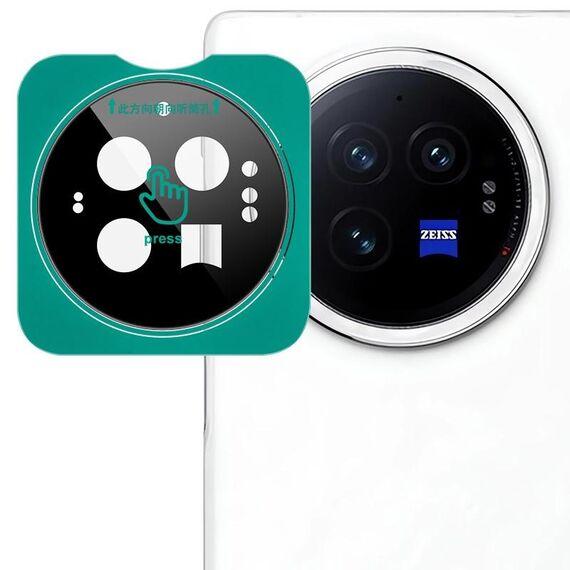 Per vivo X Fold3 imak Black Version HD Glass Rear Camera Lens Film, versione autoposizionante