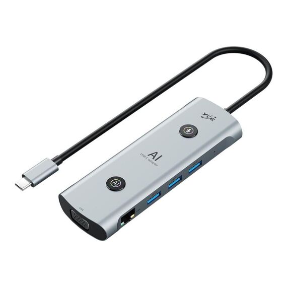 YCE V172 12 in 1 USB-C / Type-C HUB Adattatore AI Docking Station (grigio)