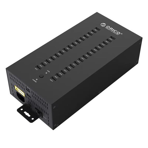 ORICO IH30P Hub USB 2.0 da 30 porte di livello industriale, spina: spina UK (nero)