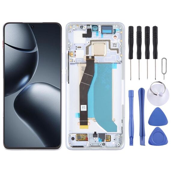 Per Xiaomi 14T Pro Schermo LCD originale Digitizer assemblaggio completo con telaio (blu)