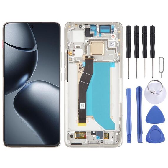 Per Xiaomi 14T Pro Schermo LCD originale Digitizer assemblaggio completo con telaio (bianco)