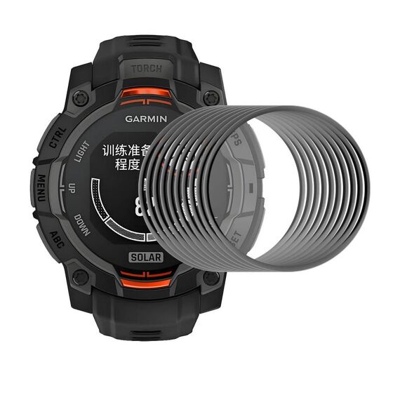 Per Garmin Instinct 3 AMOLED / Solar 45 mm, 10 pezzi, pellicola protettiva per schermo ENKAY 3D a copertura totale, morbida per PC con bordo in PMMA HD