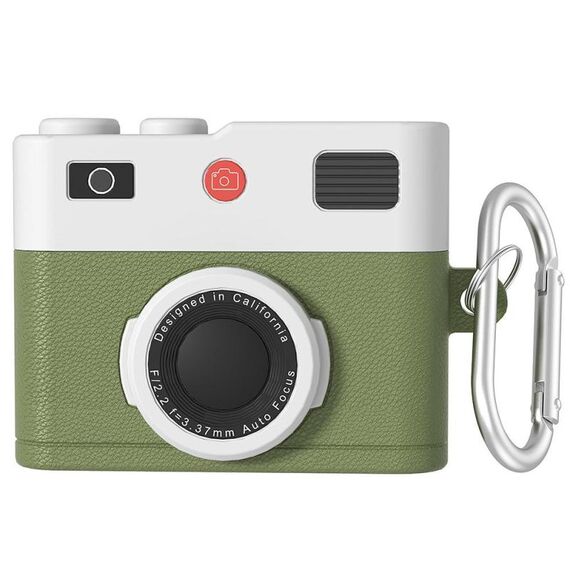 Per AirPods Pro / Pro 2 Auricolare Silicone Retro Camera Design Custodia Protettiva (Verde)