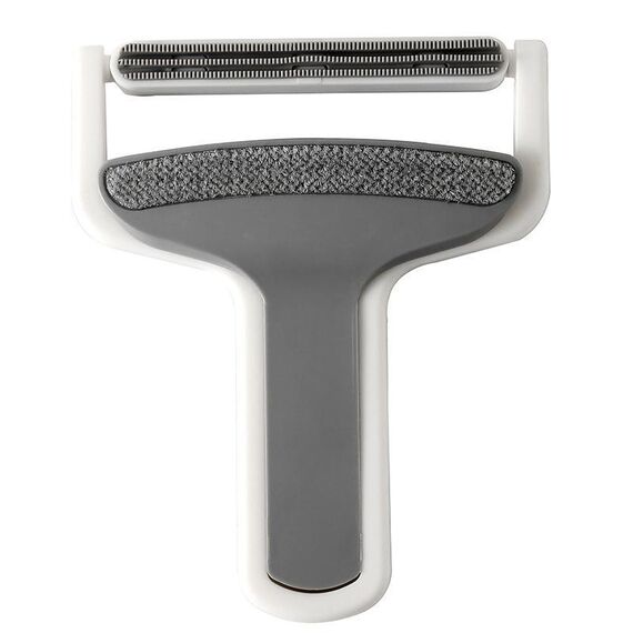 Raschietto per vestiti domestici Spazzola portatile multifunzionale per la rimozione dei peli (bianco grigio)