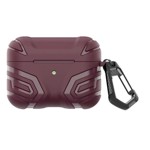 Per AirPods Pro Earbuds TPU Cover Case Vanguard Armor Storage Box (Viola Rosso)