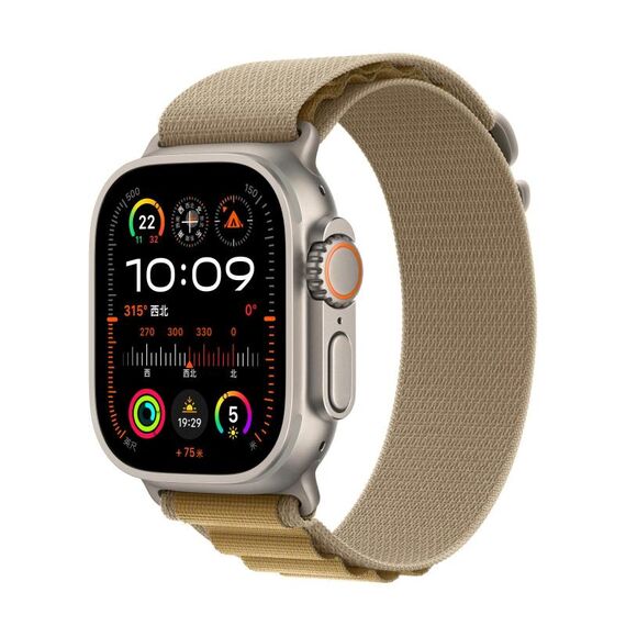Per Apple Watch 46mm / 49mm / 45mm / 44mm Cinturino in nylon Alpine Loop (fibbia color argento)