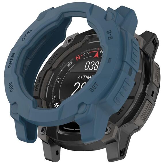 Per Garmin Instinct 3 AMOLED / Solar 45mm Armor Hollow Watch Custodia protettiva (blu)