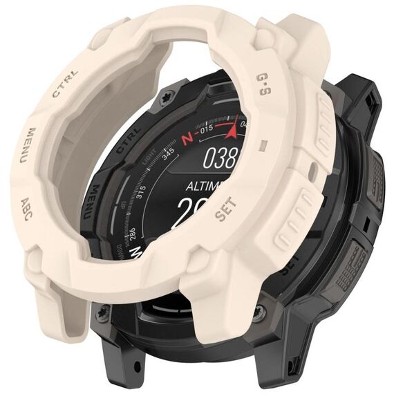 Per Garmin Instinct 3 AMOLED / Solar 45mm Armor Hollow Watch Custodia protettiva (colore Starlight)