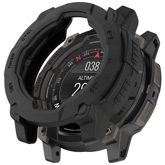 Per Garmin Instinct 3 AMOLED / Solar 50mm Armor Hollow Watch Custodia protettiva (nero)