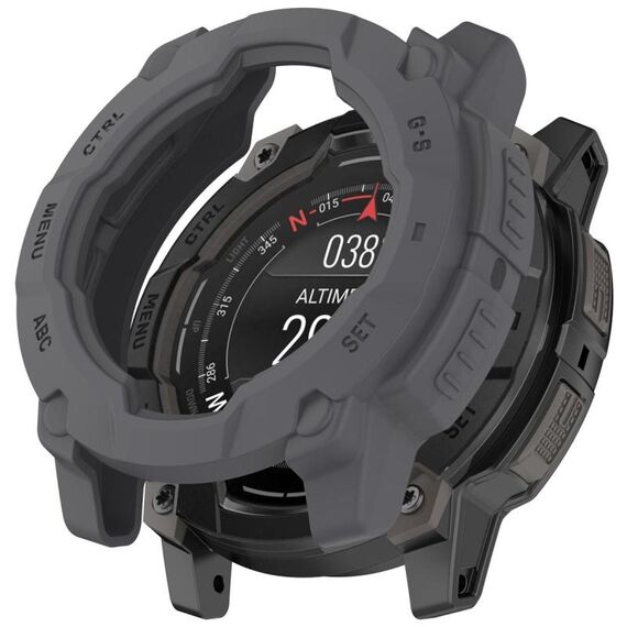 Per Garmin Instinct 3 AMOLED / Solar 50mm Armor Hollow Watch Custodia protettiva (grigio)