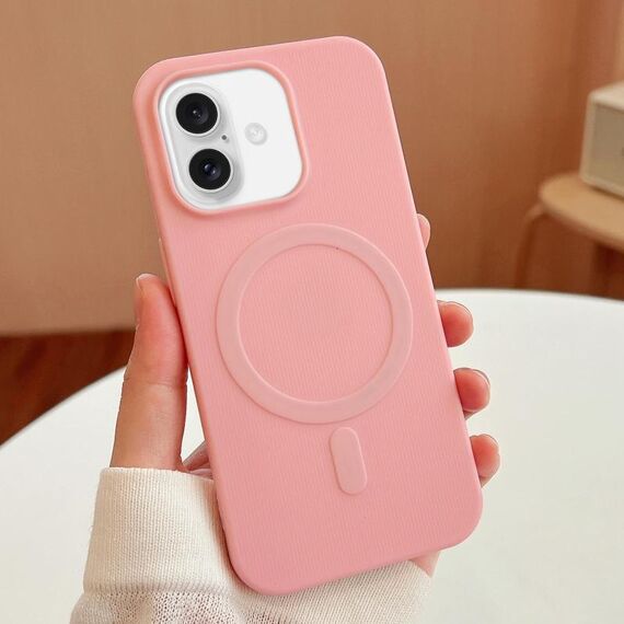 Per iPhone 16 Custodia per telefono in TPU MagSafe Stripe (rosa)