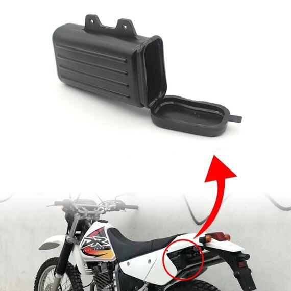 Cassetta degli attrezzi compatta per moto fuoristrada Suzuki DR250 nera TBD0604975401A 6922795826664