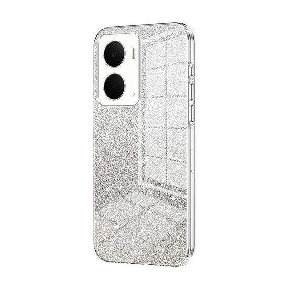 Per Realme Neo7x Custodia per telefono elettrolitica con polvere glitterata sfumata (trasparente)