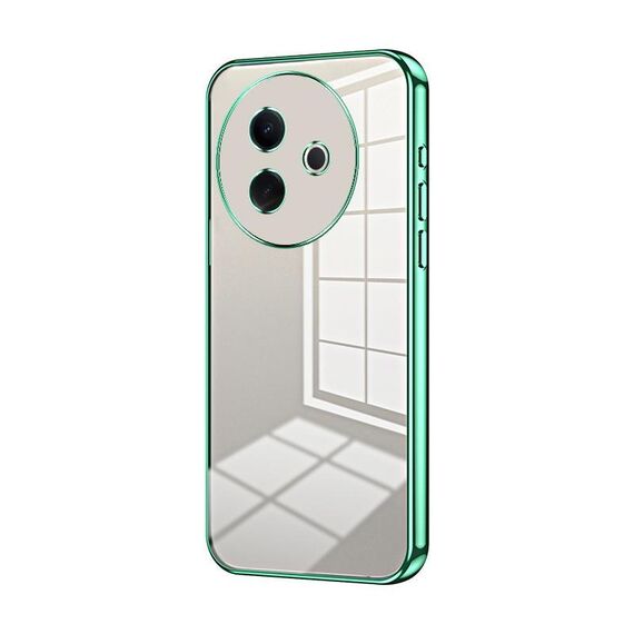 Per vivo Y39 5G Custodia per telefono con foro sottile e placcatura trasparente (verde)