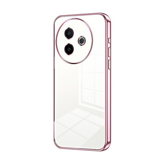 Per vivo Y300i Custodia per telefono con foro sottile e placcatura trasparente (rosa)