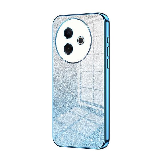 Per vivo Y39 5G Custodia per telefono elettrolitica con polvere glitterata sfumata (blu)