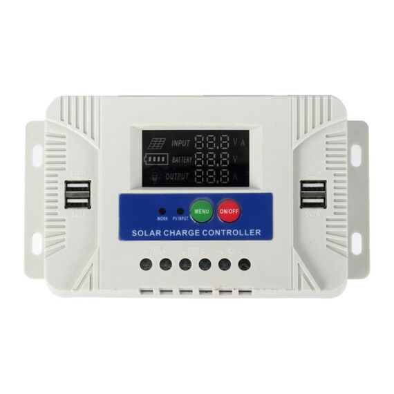 Regolatore solare con display luminoso a colori, 60 A, 12 V, 24 V, senza installazione, regolatore di carica solare fotovoltaico