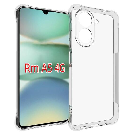 Custodia per telefono in TPU spesso antiscivolo antiurto per Redmi A5 4G 171,7 mm / Poco C71 (trasparente)