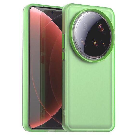 Custodia antiurto in TPU ibrida per PC Xiaomi 15 Ultra Candy (verde)