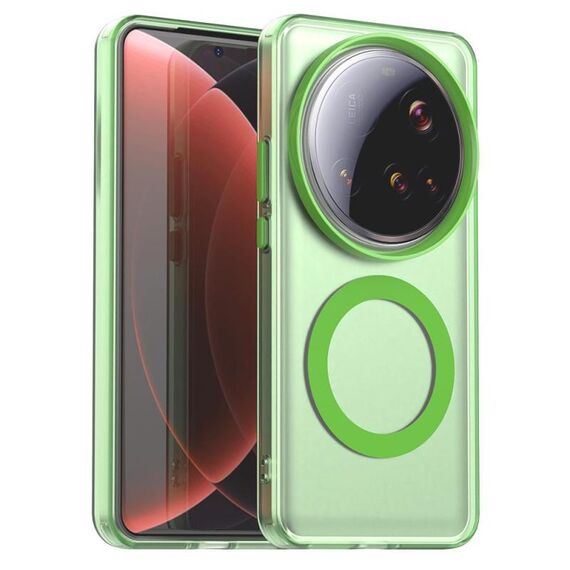 Per Xiaomi 15 Ultra Candy Magsafe PC Hybrid TPU Custodia per telefono (verde)