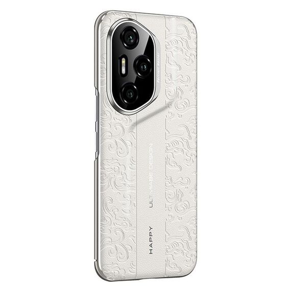Per Honor 300 Pro Cloud Dragon Pattern Custodia per telefono in pelle liscia per PC (bianco)