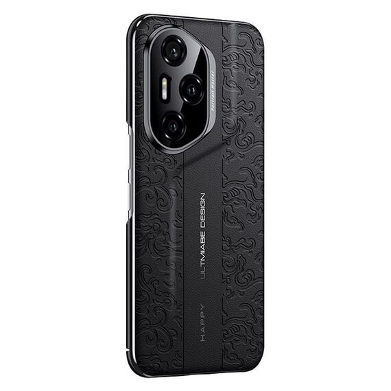 Per Honor 300 Pro Cloud Dragon Pattern Custodia in pelle semplice per PC (nero)