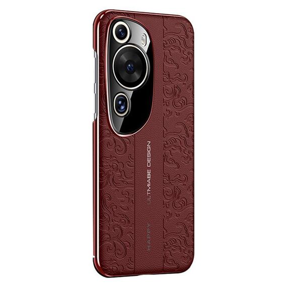 Per Huawei P60 Art Cloud Dragon Pattern Custodia per telefono in pelle semplice per PC (rosso)