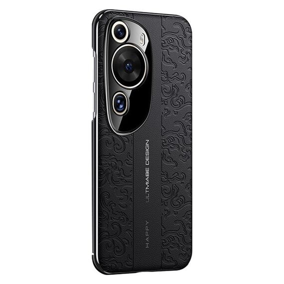 Per Huawei P60 Art Cloud Dragon Pattern Custodia per telefono in pelle liscia per PC (nero)