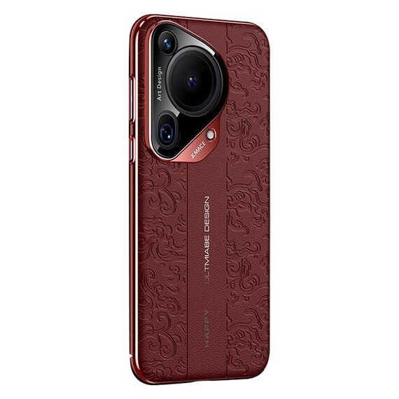 Per Huawei Pura 70 Ultra Cloud Dragon Pattern Custodia per telefono in pelle liscia per PC (rosso)