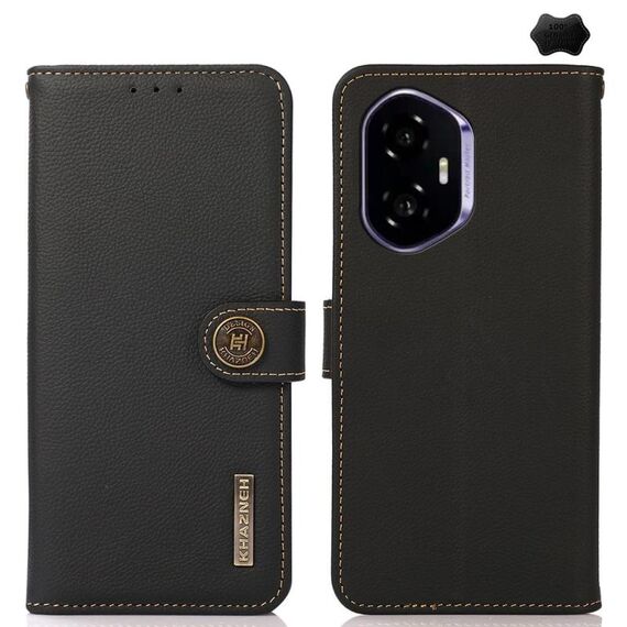 Per Honor 400 KHAZNEH Custer Custodia per telefono in vera pelle RFID (nero)