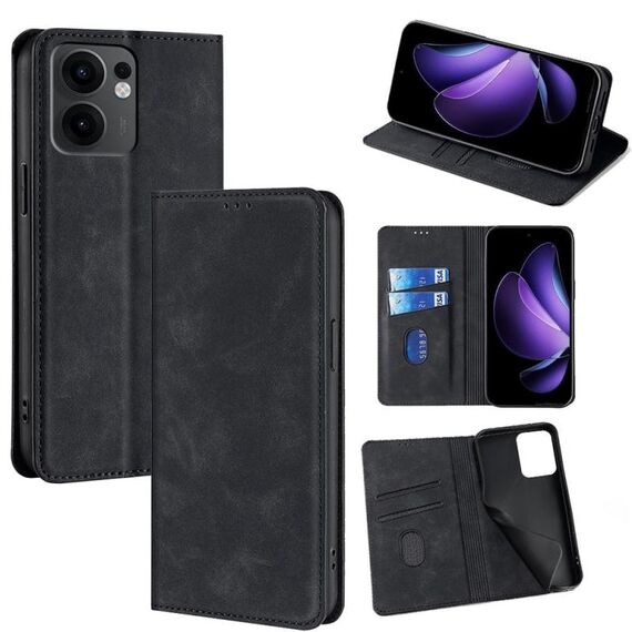 Per OPPO Reno13 F 5G / 4G Custodia in pelle magnetica Skin Feel (nero)