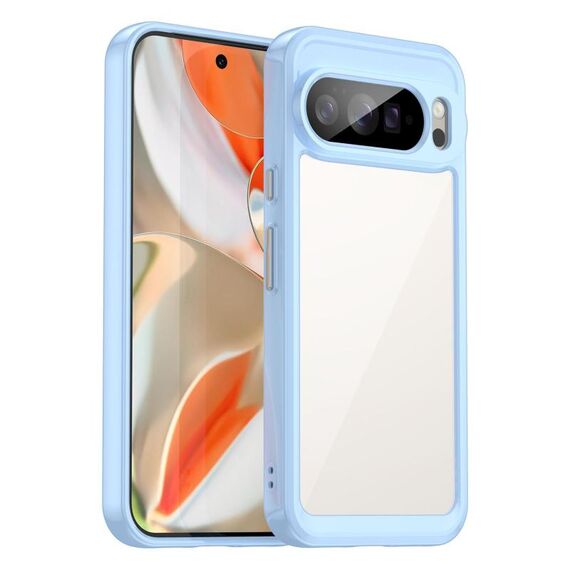 Per Google Pixel 10 Pro XL Custodia per telefono in TPU ibrida acrilica serie colorata (blu)