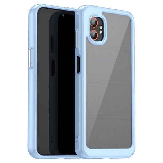 Per Samsung Galaxy Xcover 7 Pro Custodia per telefono in TPU acrilico ibrido serie colorata (blu)