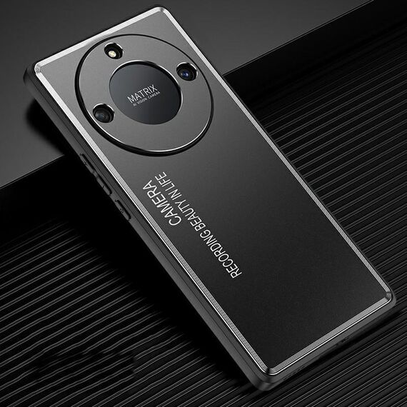 Custodia per telefono in metallo satinato per Honor X40 (nero)