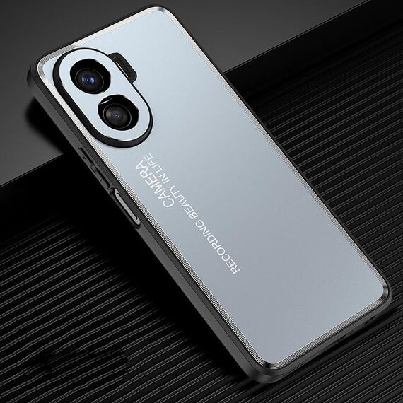 Custodia per telefono in metallo satinato per Honor X40i (blu)